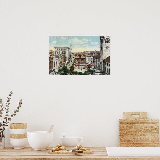 Luftaufnahme von Harrington Corner Poster (Küche)