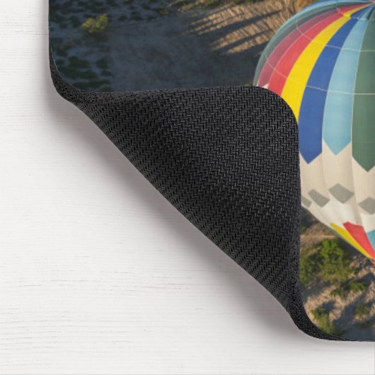 Luftaufnahme von Heißluftballonen, Kappadokien Mousepad (Ecke)