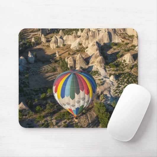 Luftaufnahme von Heißluftballonen, Kappadokien Mousepad (Mit Mouse)