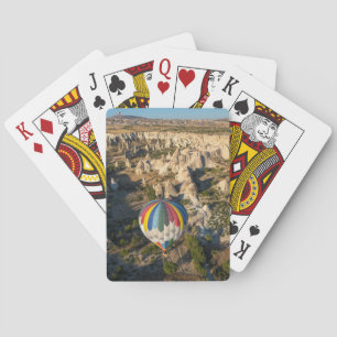 Luftaufnahme von Heißluftballonen, Kappadokien Spielkarten