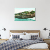 Luftaufnahme von Hütten und Strand in La Jolla Leinwanddruck (Insitu (Schlafzimmer))