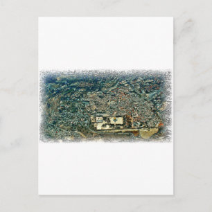 Luftaufnahme von Jerusalem Postkarte