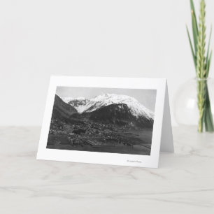 Luftaufnahme von Juneau, Alaska Fotografie Karte