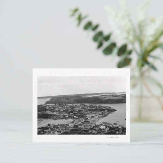 Luftaufnahme von Kodiak, Alaska-Foto Postkarte (Stehend Vorderseite)