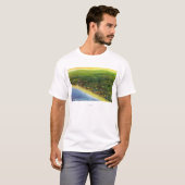 Luftaufnahme von Long Beach an York-Strand T-Shirt (Vorne ganz)