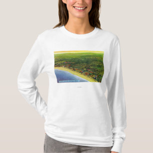Luftaufnahme von Long Beach an York-Strand T-Shirt