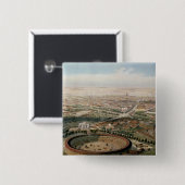 Luftaufnahme von Madrid von der Piazza de Toros Button (Vorne & Hinten)
