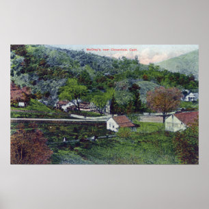 Luftaufnahme von McCray'sCloverdale, CA Poster