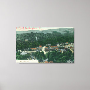 Luftaufnahme von MühleValleyMill Tal, CA Leinwanddruck