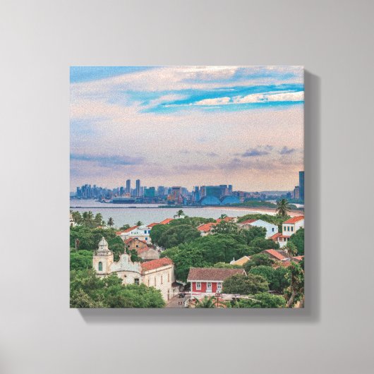 Luftaufnahme von Olinda und Recife Pernambuco Bras Leinwanddruck (Vorderseite)