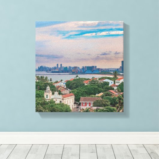 Luftaufnahme von Olinda und Recife Pernambuco Bras Leinwanddruck (Insitu (Holzboden))