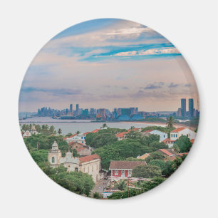 Luftaufnahme von Olinda und Recife Pernambuco Bras Magnet