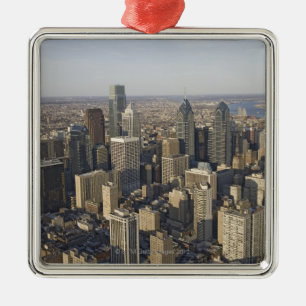 Luftaufnahme von Philadelphia, Pennsylvania Silbernes Ornament