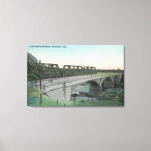 Luftaufnahme von Putah Nebenfluss BridgeWinters, Leinwanddruck