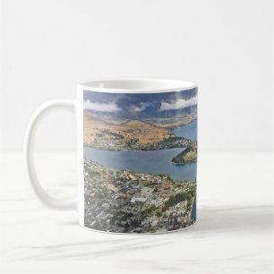 Luftaufnahme von Queenstown, Neuseeland Kaffeetasse