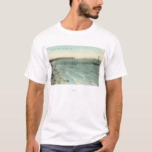Luftaufnahme von San Mateostrand und -pier T-Shirt