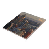 Luftaufnahme von Seattle-Stadt-Skylinen 2 Fliese (Seite)