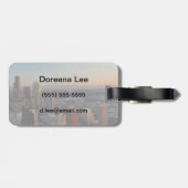 Luftaufnahme von Seattle-Stadt-Skylinen 2 Gepäckanhänger (Rückseite horizontal)