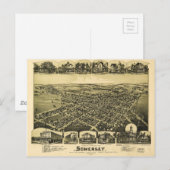 Luftaufnahme von Somerset, Pennsylvania (1900) Postkarte (Vorne/Hinten)