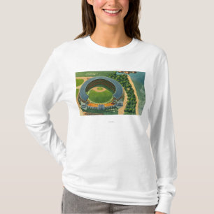 Luftaufnahme von städtischem StadiumCleveland, OH- T-Shirt