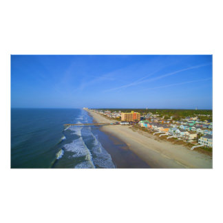 Luftaufnahme von Surfside Beach, SC Fotodruck