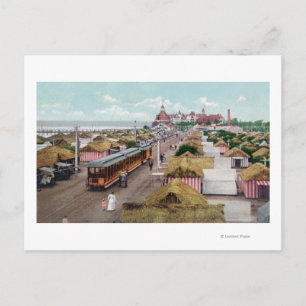 Luftaufnahme von Tent CityCoronado Beach, CA Postkarte