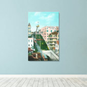 Luftaufnahme von Trolley Leinwanddruck (Insitu (Holzboden))