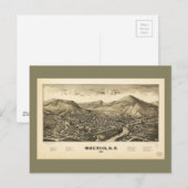 Luftaufnahme von Walton, New York (1887) Postkarte (Vorne/Hinten)