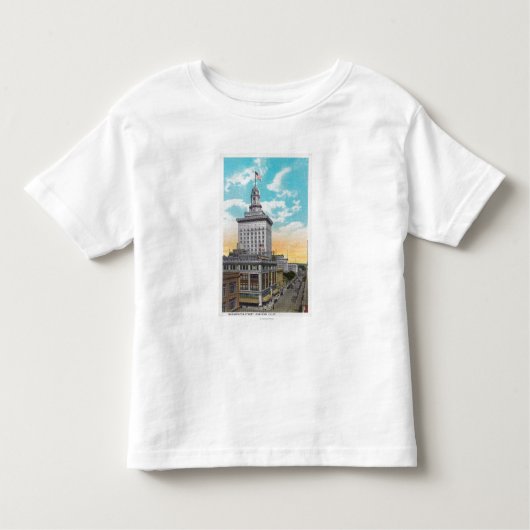 Luftaufnahme von Washington StreetOakland, CA Kleinkind T-shirt (Vorderseite)
