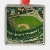 Luftaufnahme von Wrigley-Feld # von 2Chicago, IL Ornament Aus Metall (Vorne)