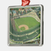 Luftaufnahme von Wrigley-Feld # von 2Chicago, IL Ornament Aus Metall (Links)