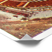 Luftaufnahme von Wrigley FieldChicago, IL Poster (Ecke)