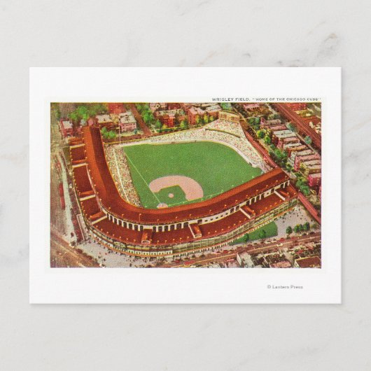 Luftaufnahme von Wrigley FieldChicago, IL Postkarte (Vorderseite)