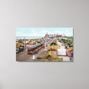 Luftaufnahme von Zelt CityCoronado Strand, CA Leinwanddruck