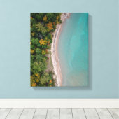 Luftaufnahmen am Strand Leinwanddruck (Insitu (Holzboden))