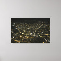 Luftaufnahmen bei Nachtlichtern in Verbindung Lein