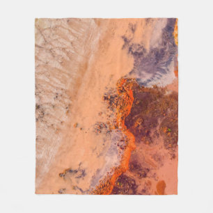 Luftaufnahmen der Berge am Morgen Fleecedecke