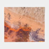 Luftaufnahmen der Berge am Morgen Fleecedecke (Vorderseite (Horizontal))