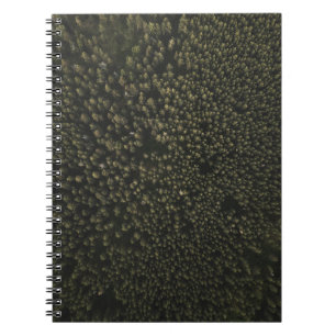 Luftaufnahmen von hohen grünen Bäumen Notizblock