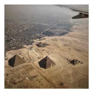 Luftaufnahmen von Pyramiden in Ägypten Poster