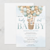 Luftballon-Baby-Party Einladung (Vorne/Hinten)