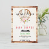 Luftballon-Babydusche Einladung (Stehend Vorderseite)