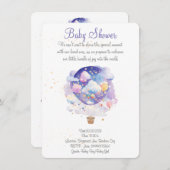 Luftballon Babydusche Einladung. Neues Baby-Party Save The Date (Vorne/Hinten)