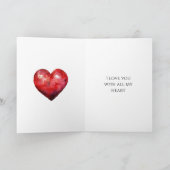 Luftballon der Liebe Karte (Innenseite)