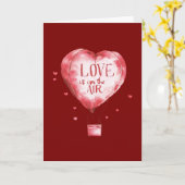 Luftballon der Liebe Karte (Gelbe Blume)