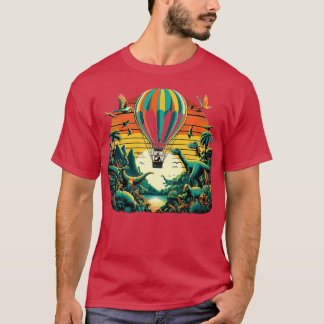 Luftballon, der mit dem anderen über einen lebendi T-Shirt