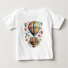 Luftballon mit niedlichen Tieren Baby T-shirt