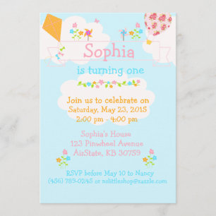 Luftballon Phinwheel Blume Einladung