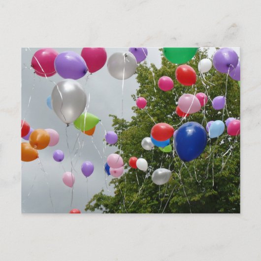 Luftballon Postkarte (Vorderseite)