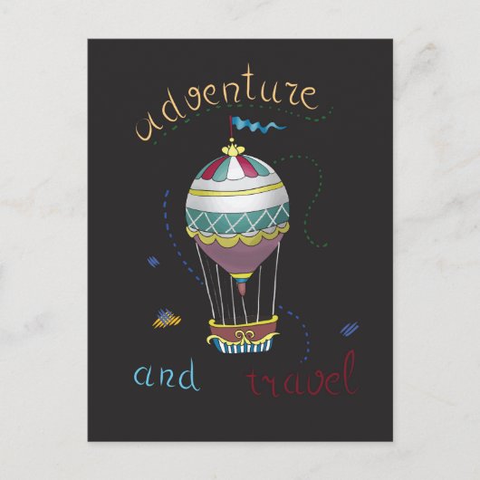 Luftballon Postkarte (Vorderseite)